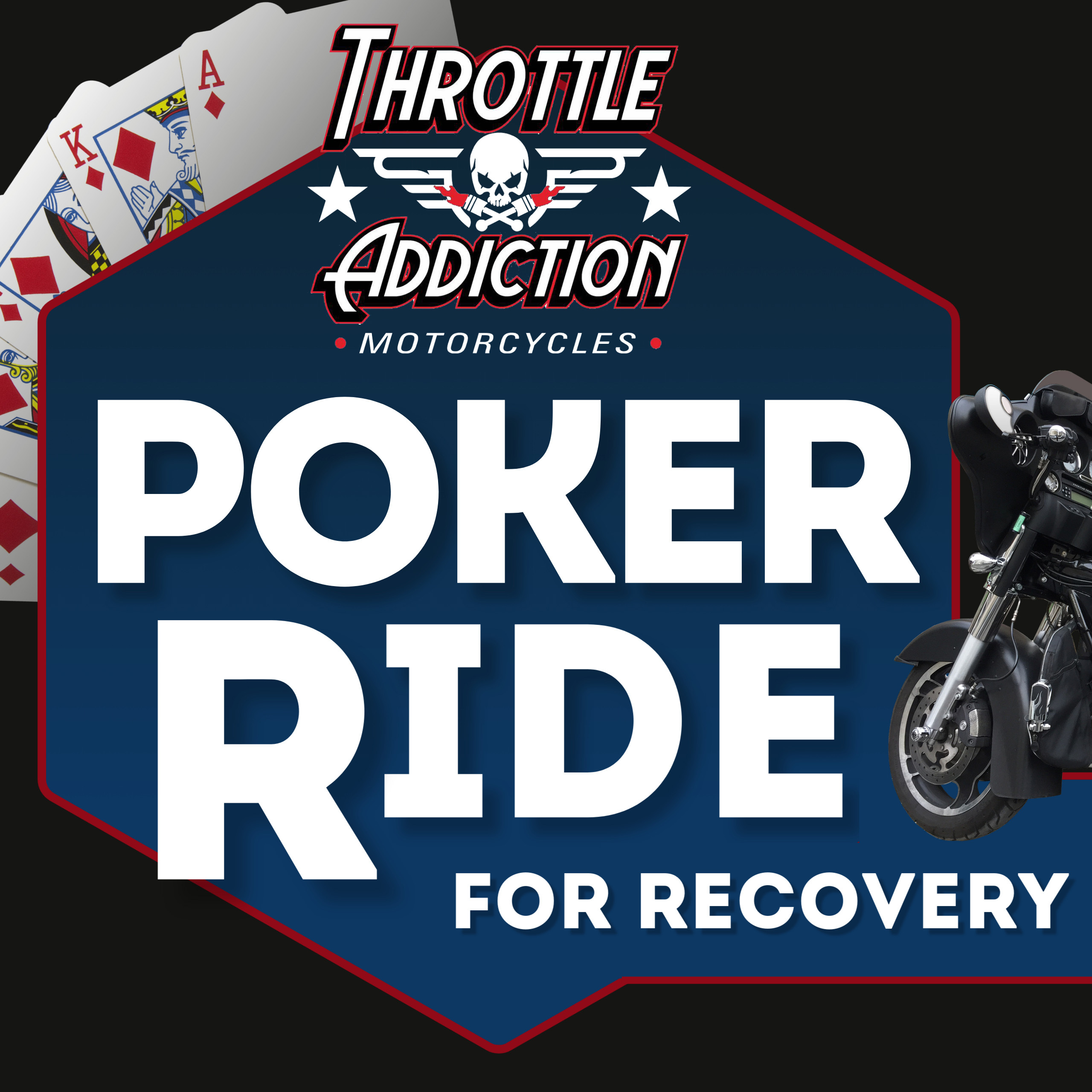Throttle Addiction Poker Ride for Recovery - logo